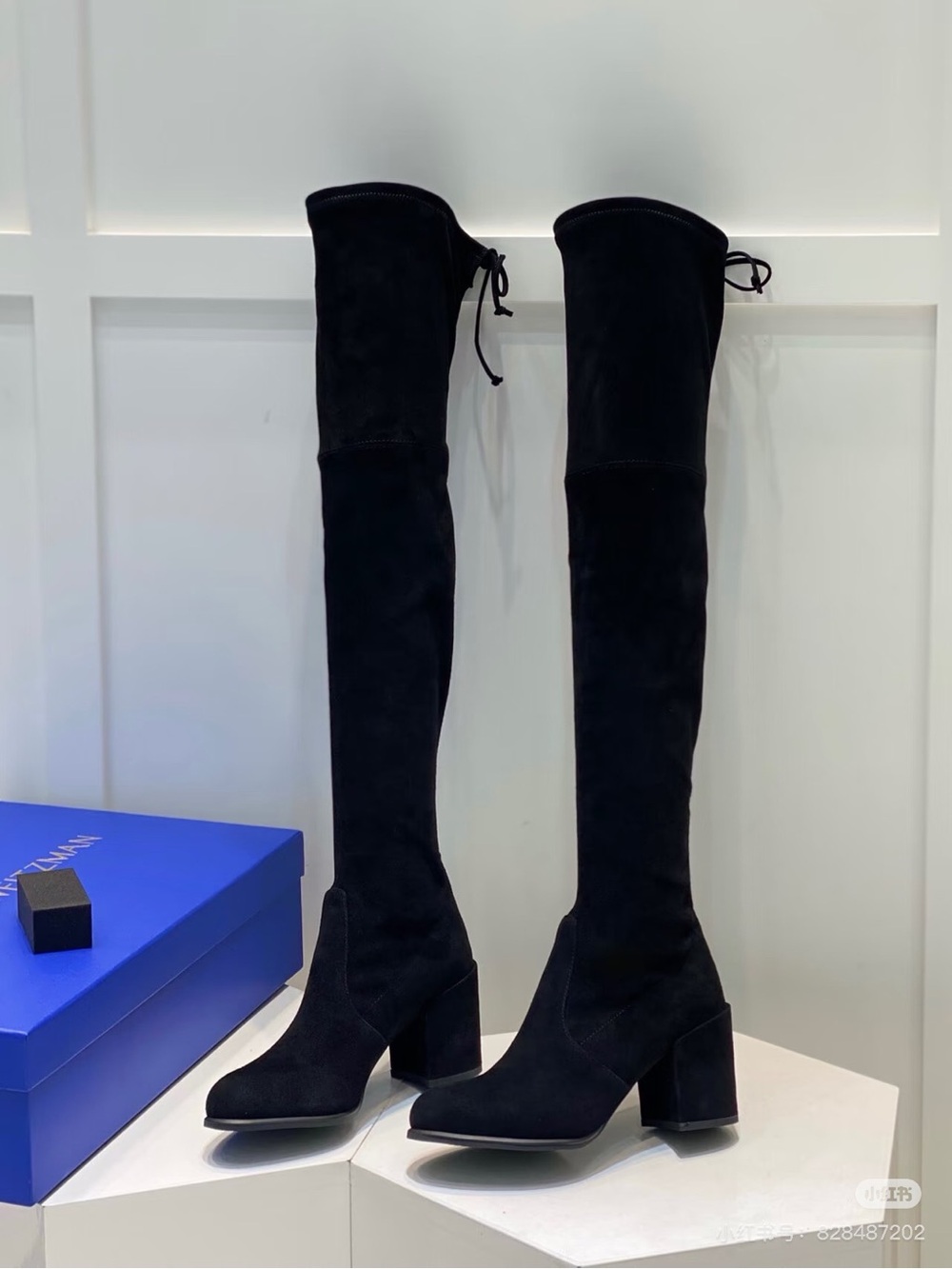 Stuart Weitzman Black Suede Over the Knee Boots Women’s Size 7.5